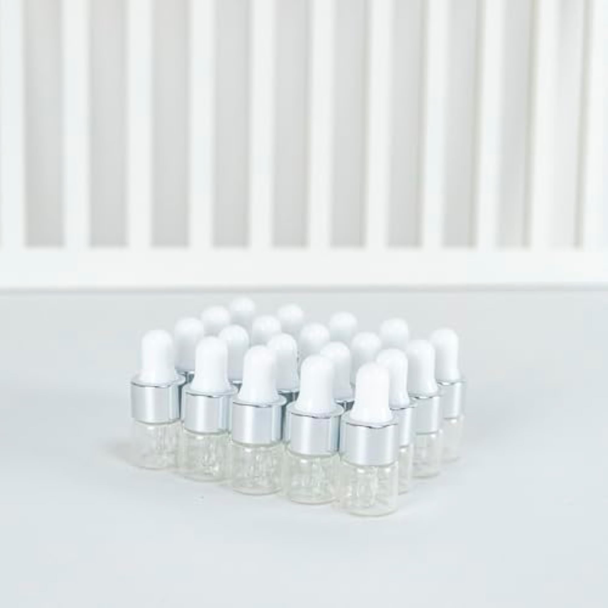 50PCS Clear Glass Bottles with Eye Droppers